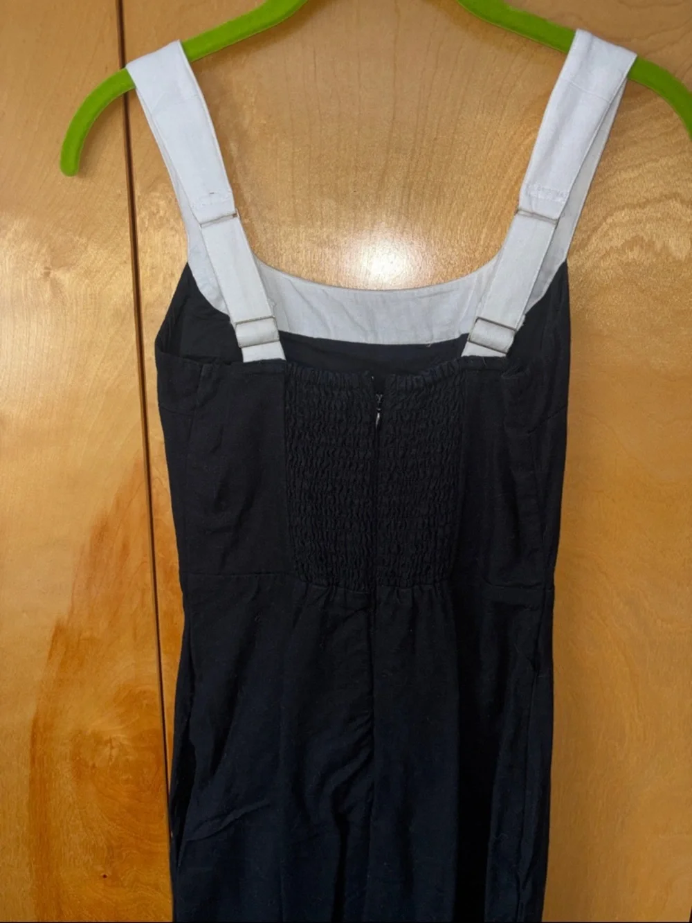 A&F Linen-Blend Squareneck Column Dress XXS
